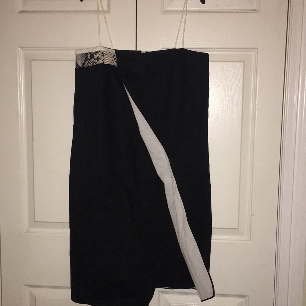 Helmut Lang Poplin Short Shift Dress Python Trim - image 5